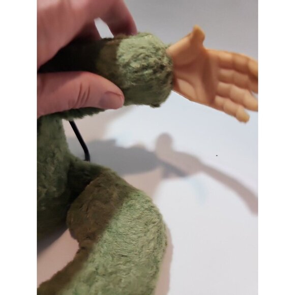 Vtg 1950's Rubber Face Green 16" Monkey Plush Stuffed Rushton My Toy Co Rare - Picture 6 of 16